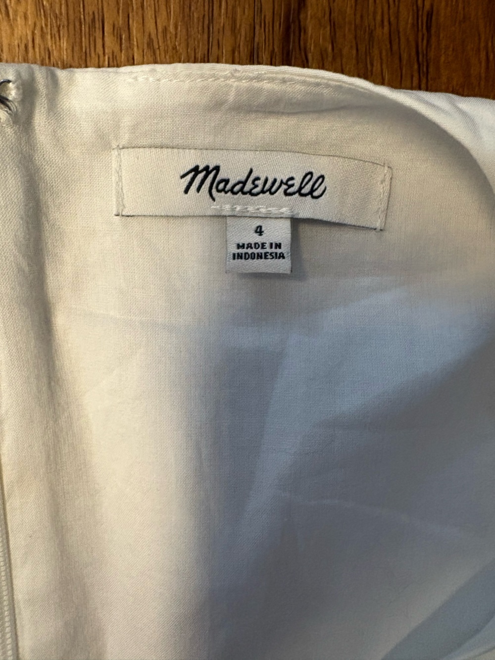 Madewell White Tie-Front Mini Dress Cotton Poplin 4 - Picture 2 of 4